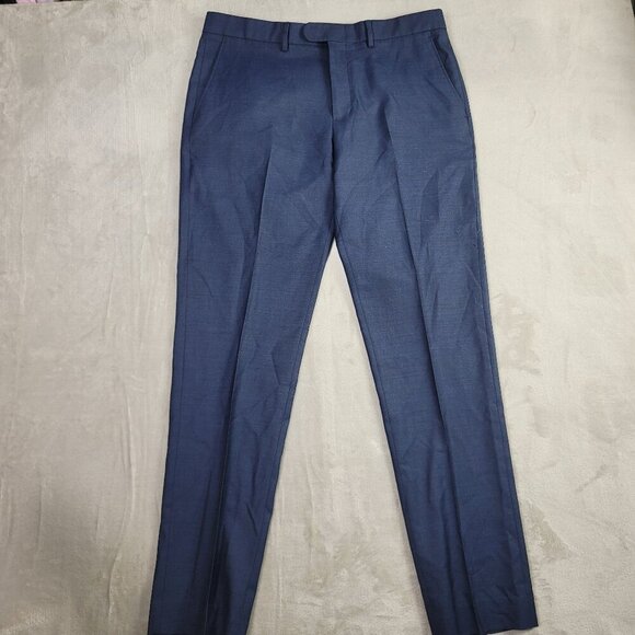 J. Crew Navy Bowery Classic Men's 100% Wool Pant | Size 33x32 - Picture 2 of 10